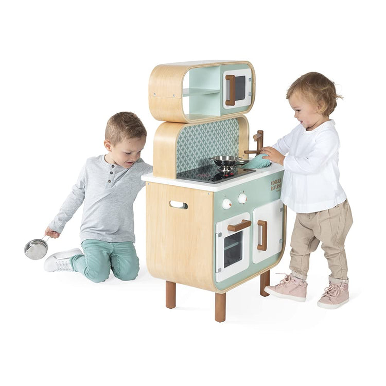 Janod Big Cooker Reverso - Kitchen & Laundry with 8 Accessories