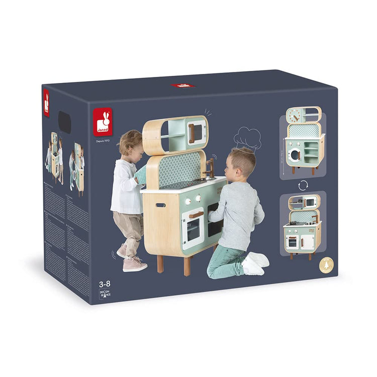 Janod Big Cooker Reverso - Kitchen & Laundry with 8 Accessories