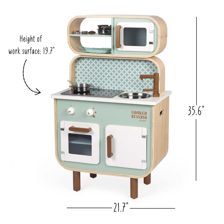 Janod Big Cooker Reverso - Kitchen & Laundry with 8 Accessories