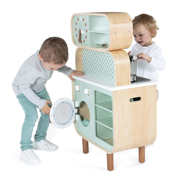 Janod Big Cooker Reverso - Kitchen & Laundry with 8 Accessories