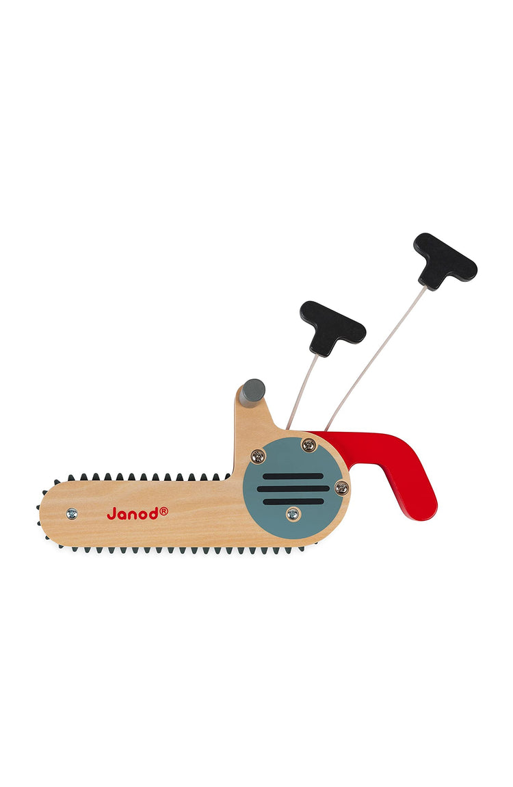 Janod Brico'Kids Wooden Chainsaw - Safe Sound Effects for Play