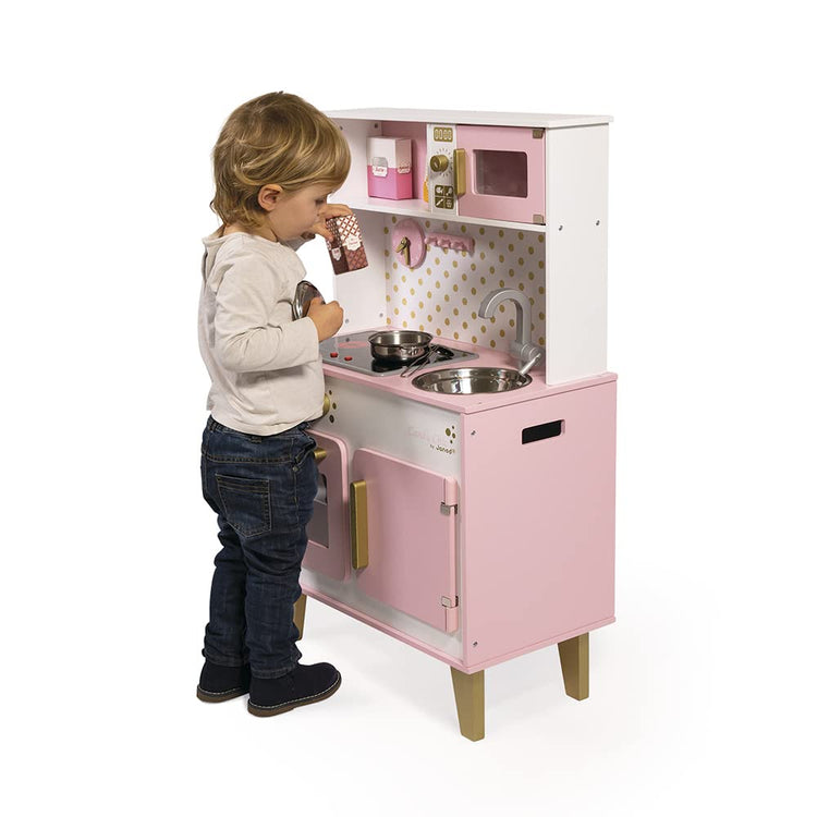 Janod Candy Chic Big Cooker - Lights, Sounds, 6 Accessories