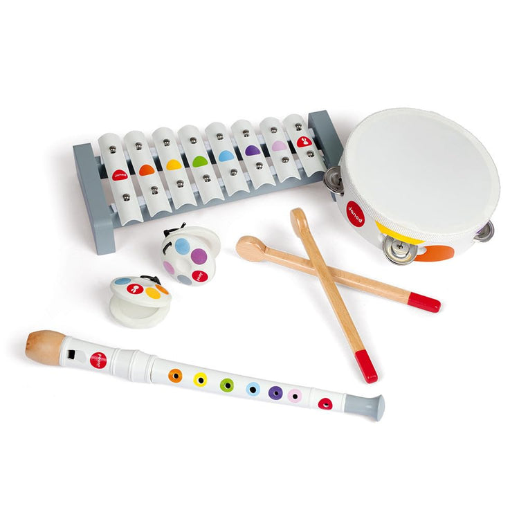 Janod Confetti Music Set - 4 Wooden Instruments to Play
