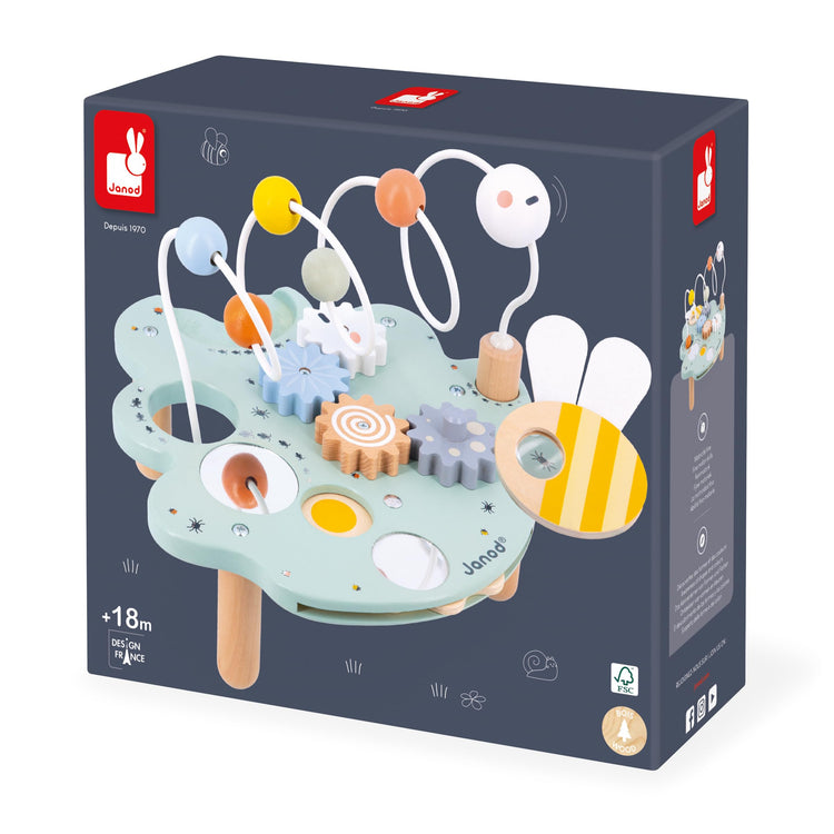 Janod Leaf Station - 5 Wooden Activities for Fine Motor Play