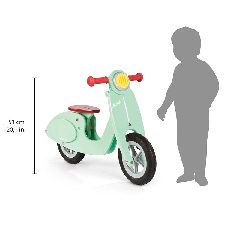Janod Wooden Scooter Balance Bike - First Rides for Toddlers