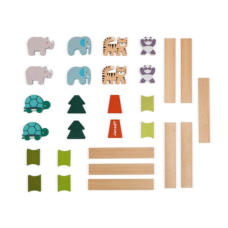 Janod WWF Animal Stacking Game - 28-Piece Balancing Fun