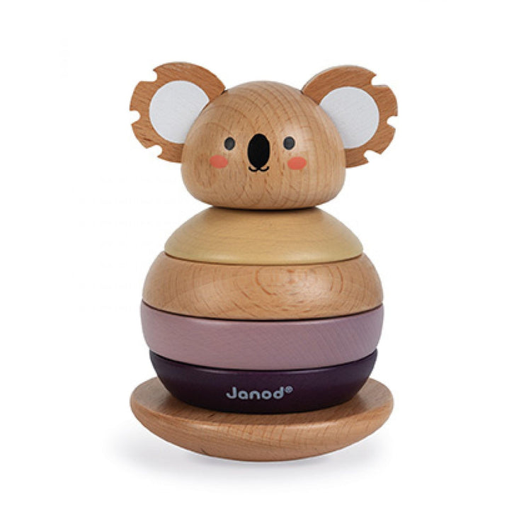 Janod WWF Tumbling Koala - 6-Piece Wooden Stacker Toy Set