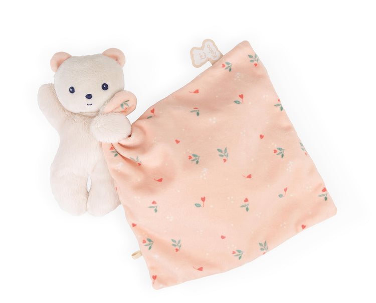 Kaloo Carré Douceur Lovey - Leaves of Love Bear Cuddler