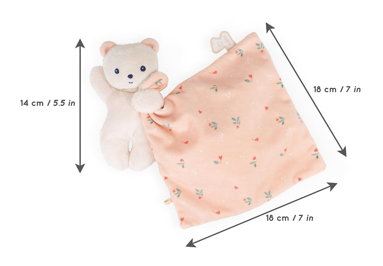 Kaloo Carré Douceur Lovey - Leaves of Love Bear Cuddler