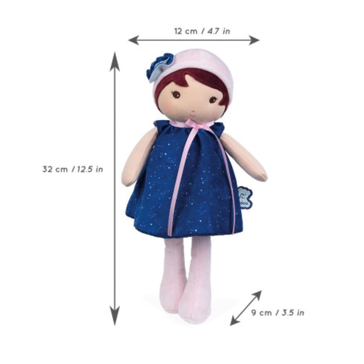 Kaloo Aurora K Fabric Doll - 12.2-Inch Safe First Friend