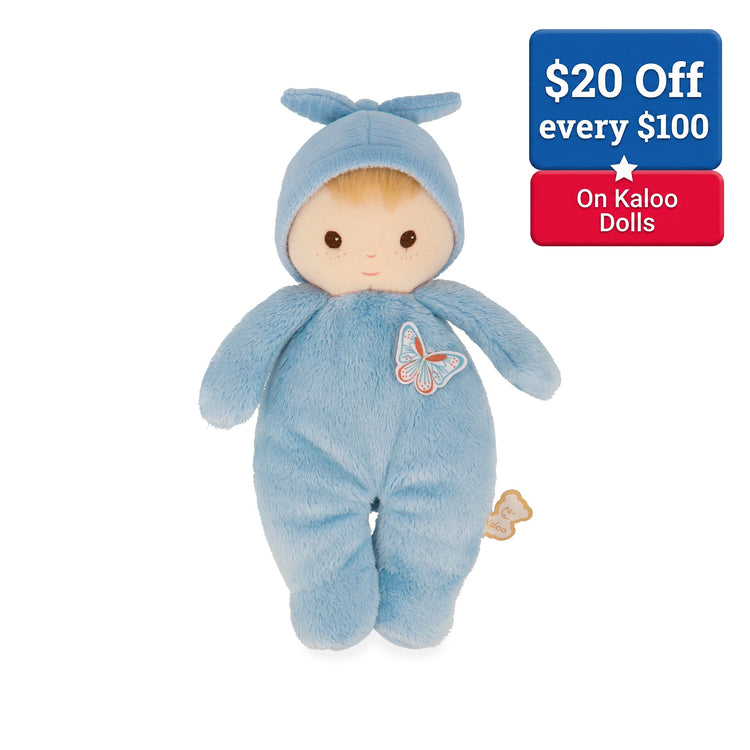 Kaloo Baby Doll - Blue Linen Style for Cozy Baby Cuddles