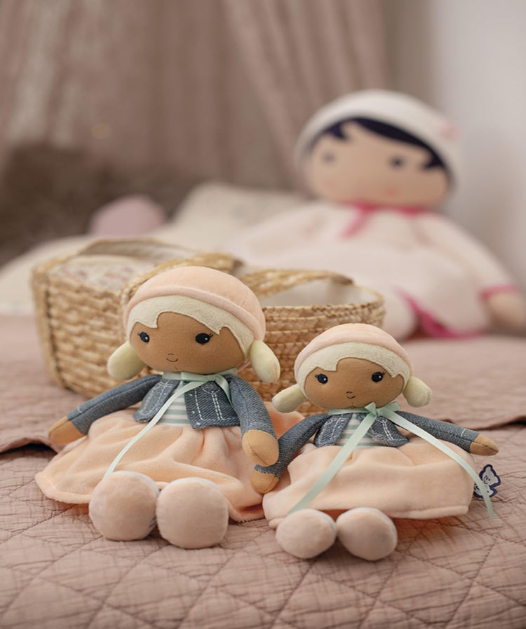 Kaloo Chloe Doll - Peach Dress and Denim Jacket for Baby