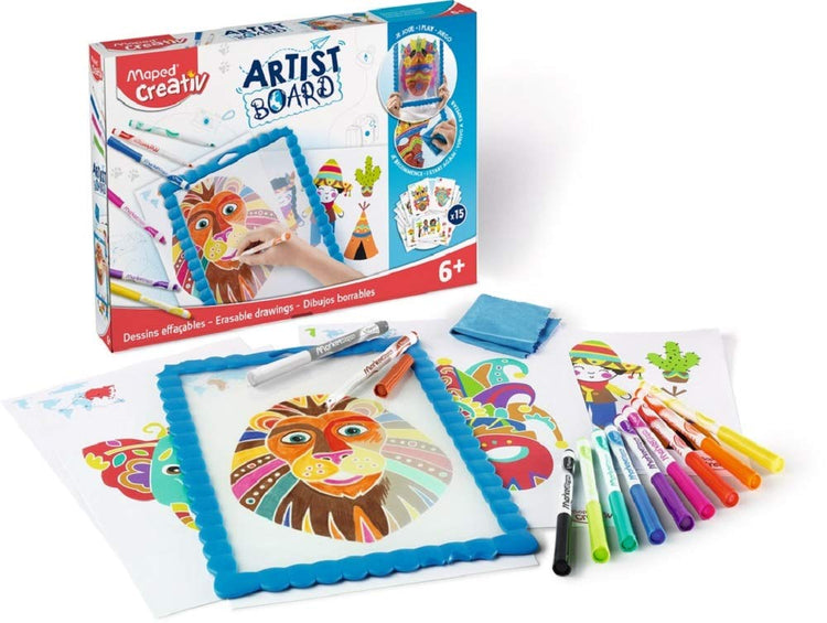 Maped Artist Board Kit - Reusable Dry-Erase Mask Designs