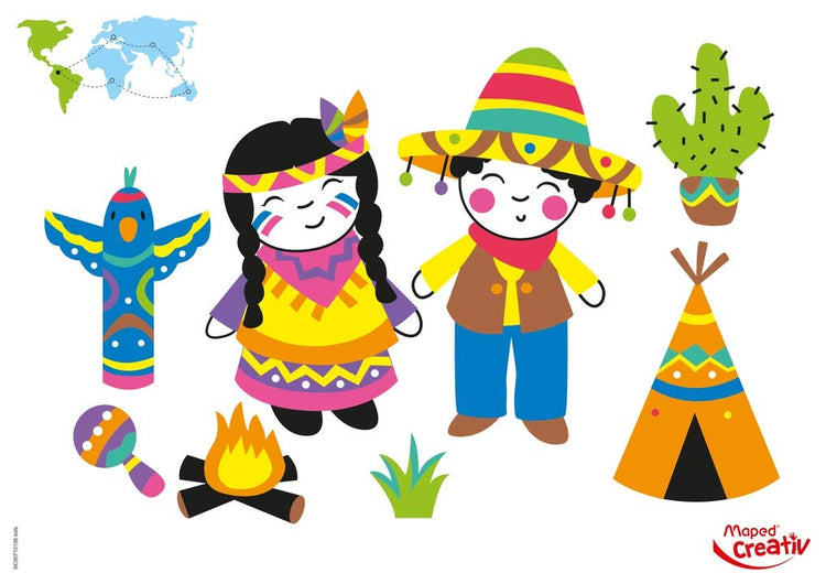 Maped Artist Board Kit - Reusable Dry-Erase Mask Designs