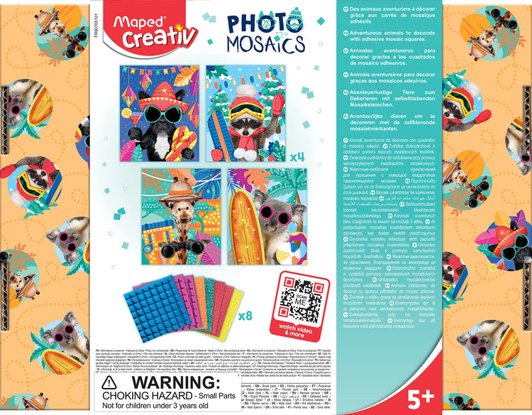 Maped Photo Mosaics - 12-Piece Glitter Foam Sticker Kit
