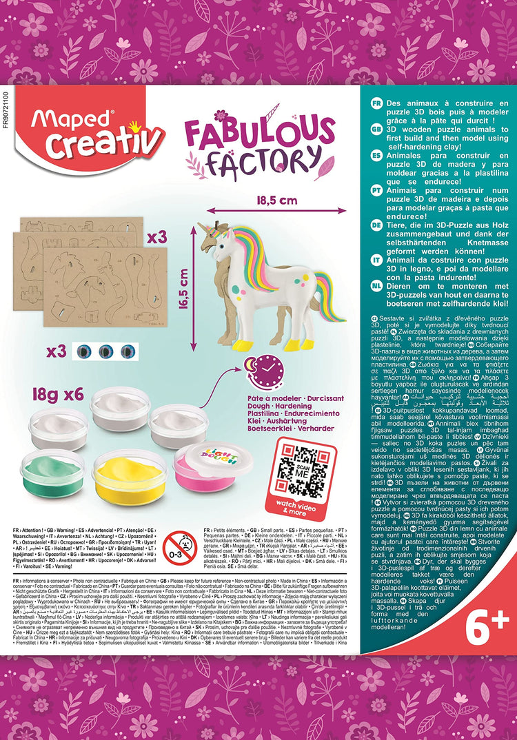 Maped Modeling Dough - Unicorn Factory Set in White Pink