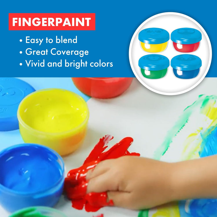 Maped First Finger Paint - 4 Washable Colors for Ages 1+