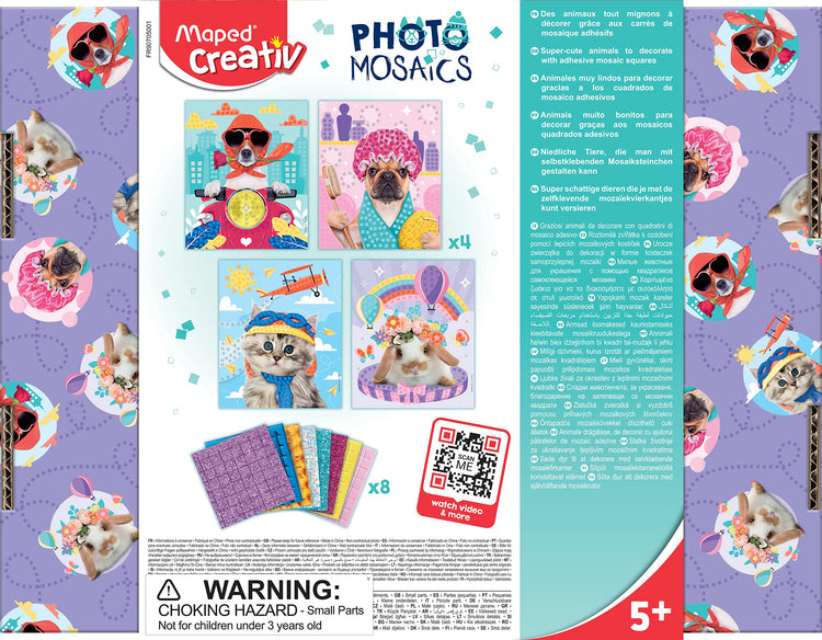 Maped Photo Mosaics - Colorful Animal Sticker Art Craft Set