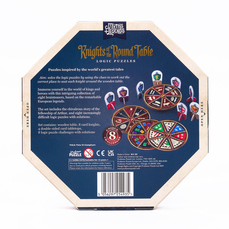 Knights of The Round Table - Solve 8 Wooden Logic Puzzles