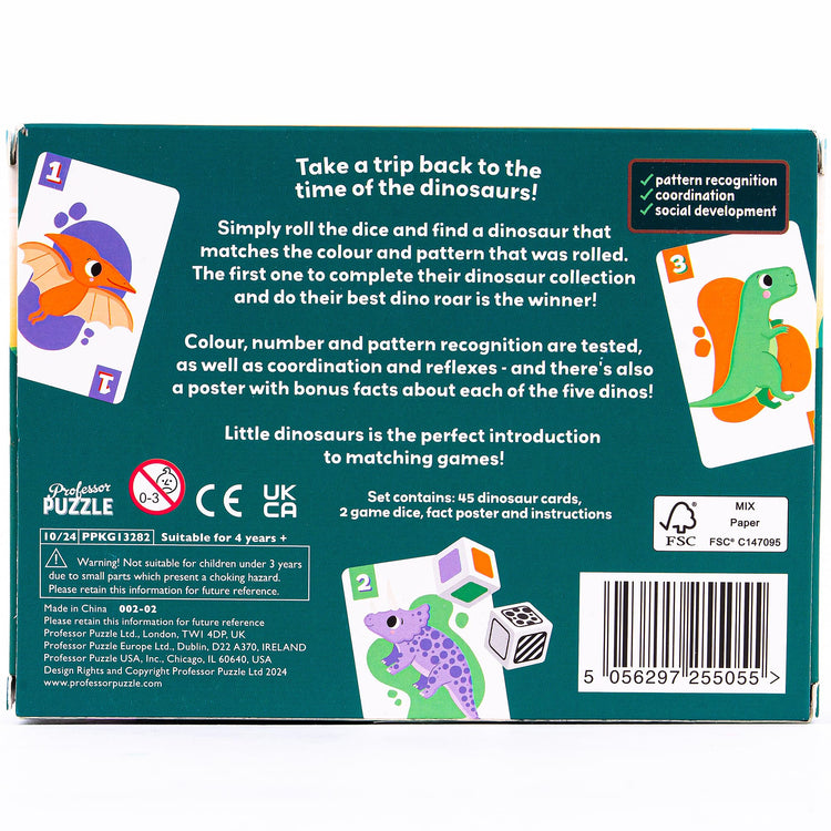 Professor Puzzle: Little Dinosaurs - Roll Dice & Match Dinos