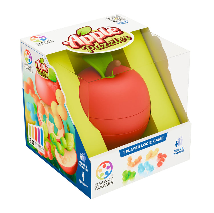 SmartGames Apple Puzzler - Fit Worms Inside the 3D Apple