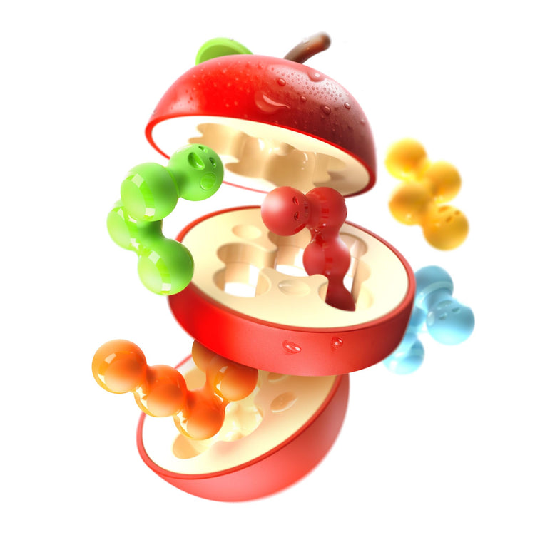 SmartGames Apple Puzzler - Fit Worms Inside the 3D Apple