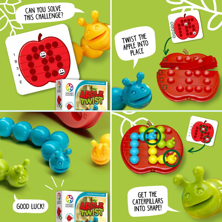Apple Twist Brain-Teasing Logic Puzzle Game with 60 Challenges