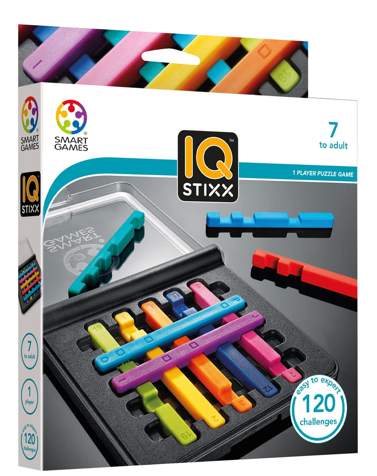 SmartGames IQ Stixx Stacking Travel Game with 120 Challenges
