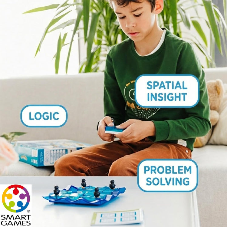 SmartGames Penguins on Ice - 80-Challenge 5-Penguin Puzzle