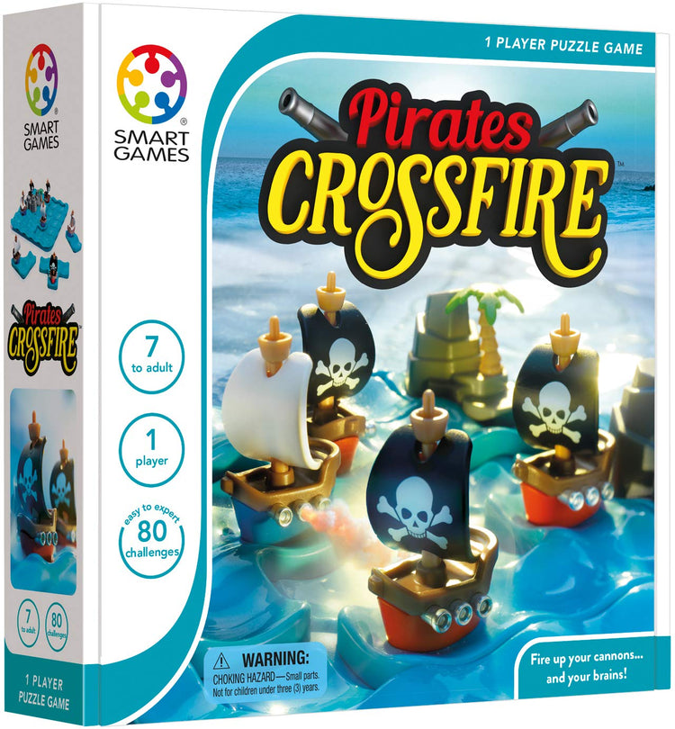 SmartGames Pirates Crossfire - 4 Modes, 80 Ship Battles