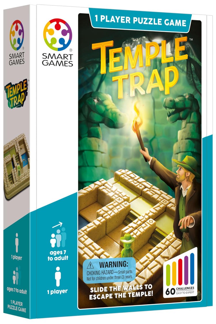 Temple Trap Sliding Maze Logic Puzzle Game with 60 Challenges