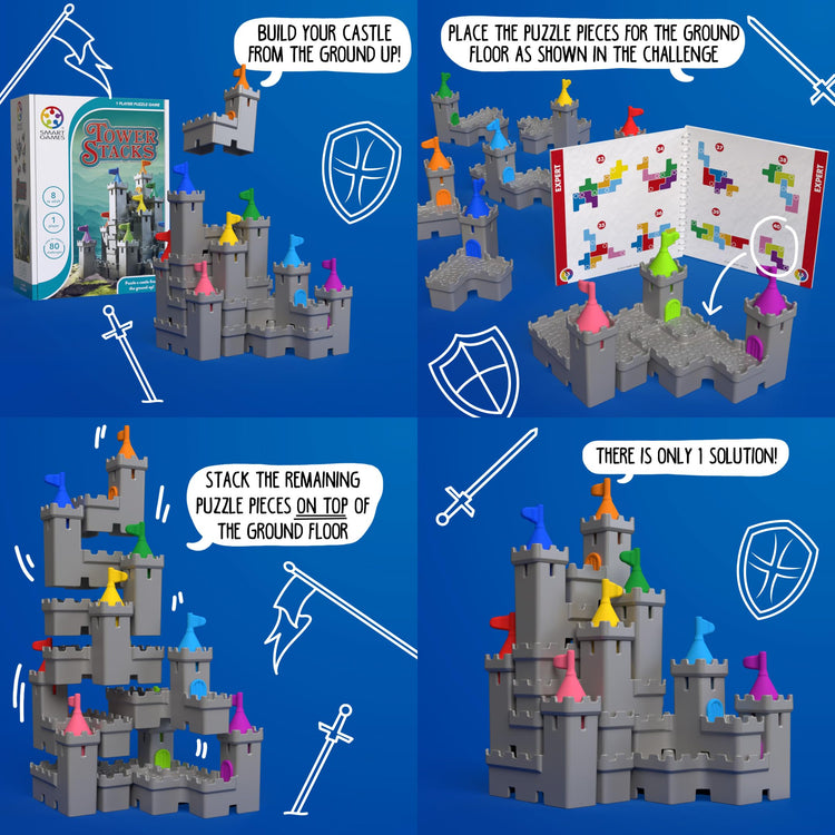 Tower Stacks - 3D Logic Puzzle Game with 80 Challenges