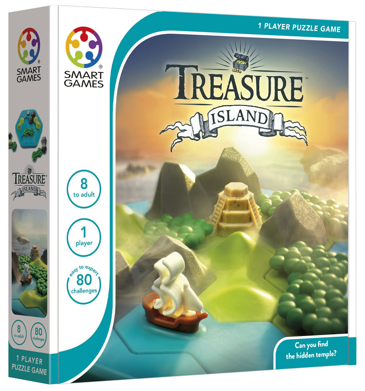 SmartGames Treasure Island - Shape-Shift Pieces to Find Temple