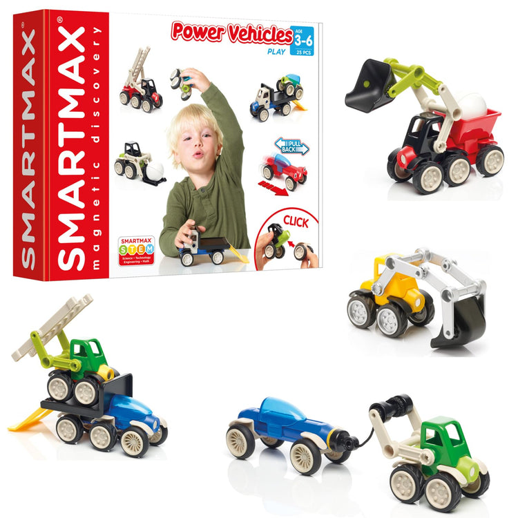 SmartMax Power Vehicles - 25-Piece STEM Magnet Set