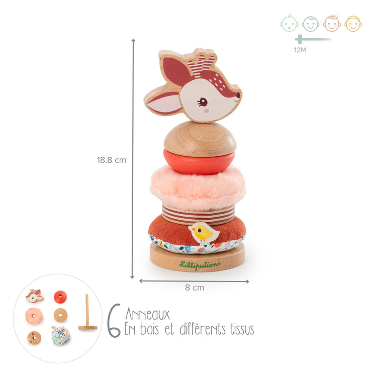 Lilliputiens Stella Pyramid - Sensory Stacking for Fine Motor