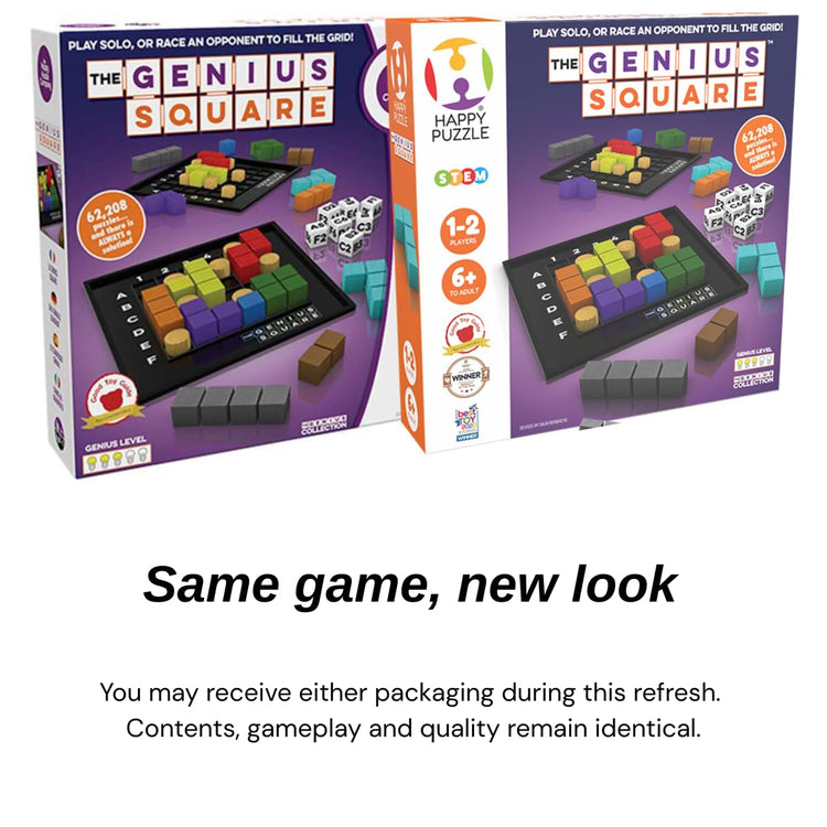 The Genius Square - 62,208-Solution Fast STEM Race Game