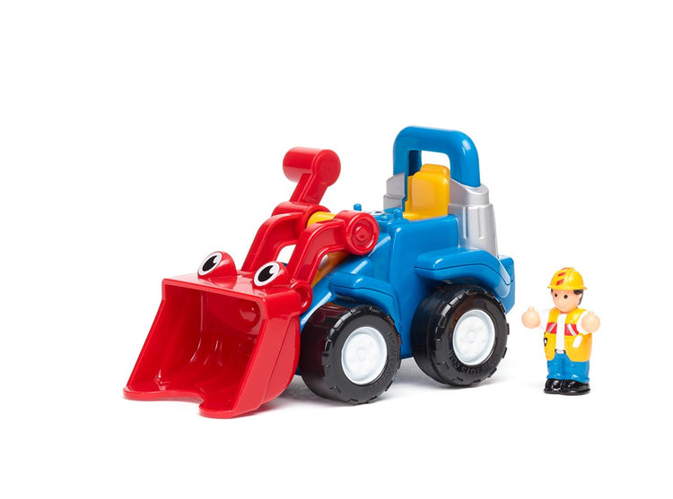 WOW Toys Lift-It Luke - Push & Go Digger with Lifting Bucket