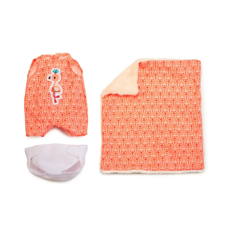Janod Anaïs Baby Doll & Carrier - Reversible Cot Play Set
