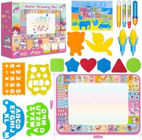 Aqua Neon Water Doodle Drawing Mat