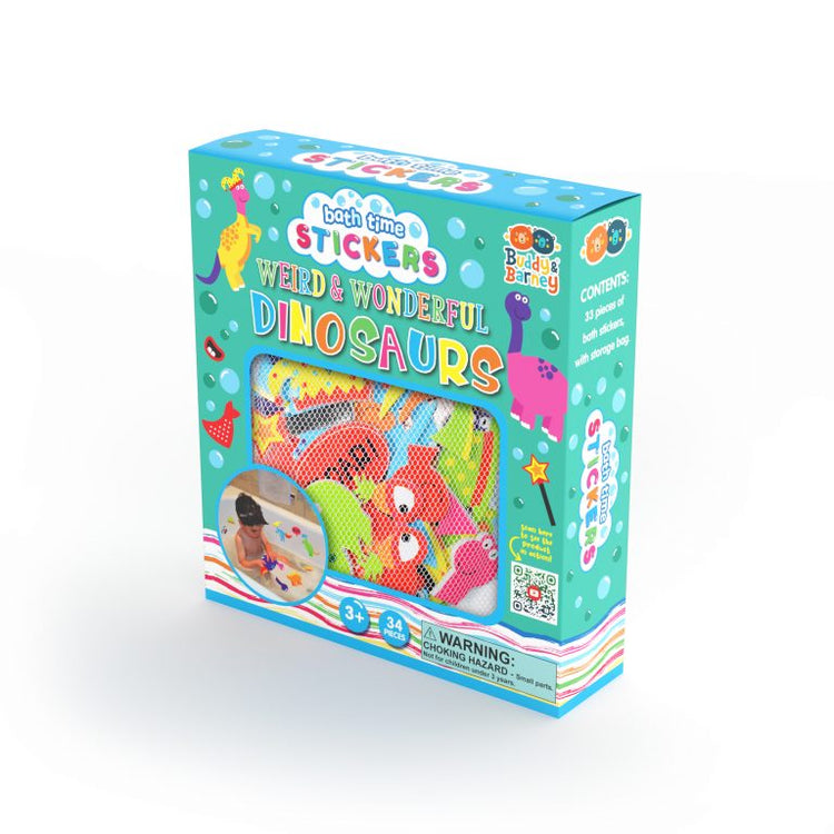 Dinosaur Bath Stickers - Prehistoric Foam Fun by Buddy & Barney