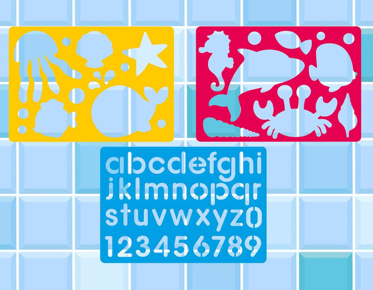 Bath Time Stencil Art - Fun in the Tub!