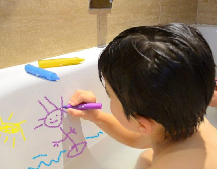 Bath Time Stencil Art - Fun in the Tub!