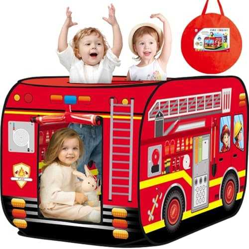 Britik Fire Truck Pop-Up Play Tent