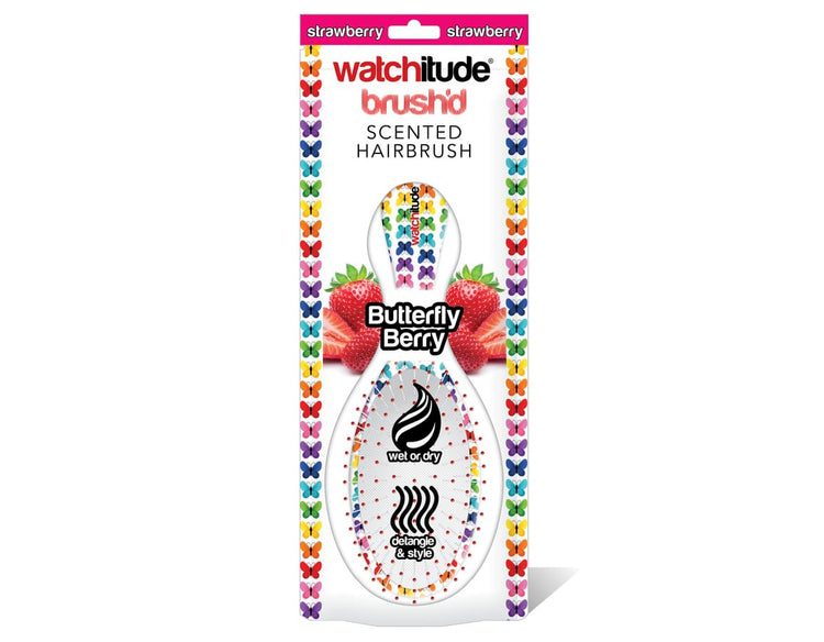 Butterfly Hairbrush - Strawberry Scented