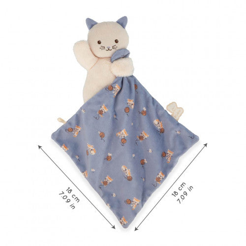 Kaloo Lilac Cat Doudou Blanket - 7-Inch Micro-Velvet Softness