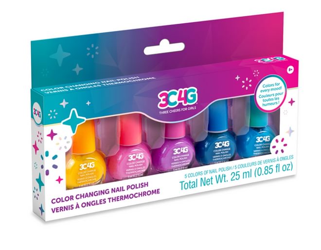 Color Changing Nail Polish - Five Colors