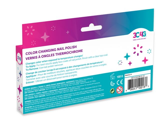 Color Changing Nail Polish - Five Colors