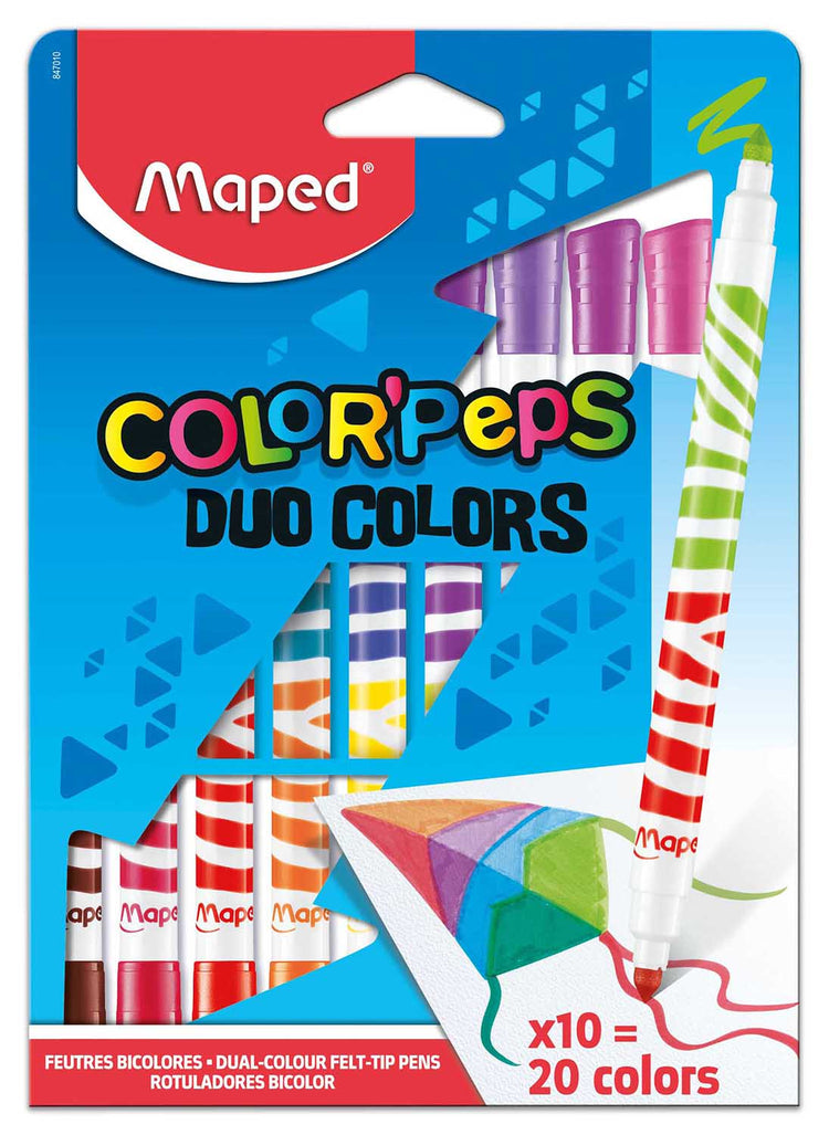 Color'Peps DUO Markers x10 - 20 Colors in Half the Space