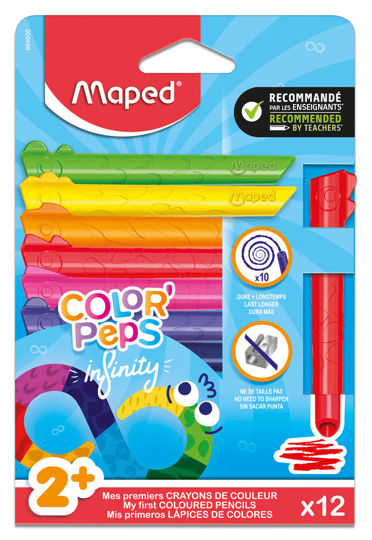 Maped ColorPeps Jumbo Infinity Pencils - Last 10x Longer