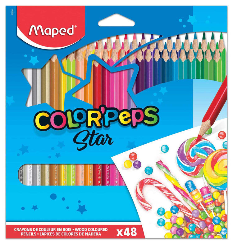 Color'Peps Triangular Pencils x48 - Teacher-Approved Grip